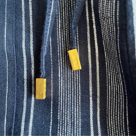Ellen Tracy striped Linen pants M - Picture 6 of 10